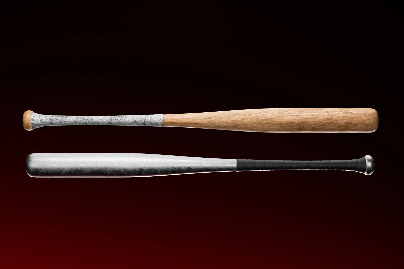 Baseball Bats Low-poly 3D Model .c4d .max .obj .3ds .fbx .stl .blend 