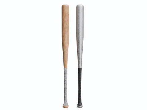 Baseball Bats Low-poly 3D Model