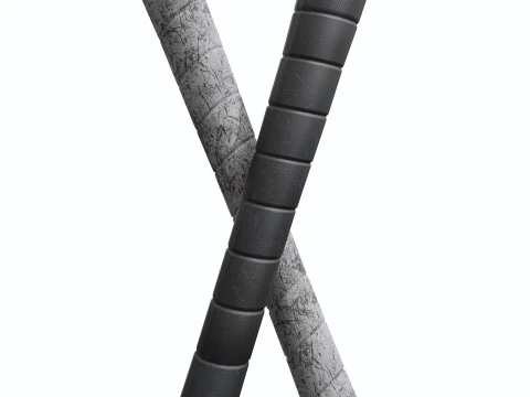 Baseball Bats Low-poly 3D Model