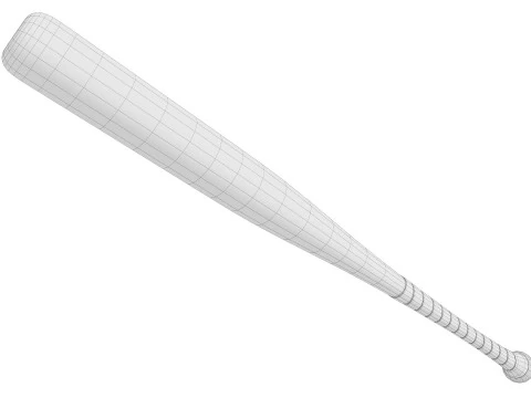 Baseball Bats Low-poly 3D Model