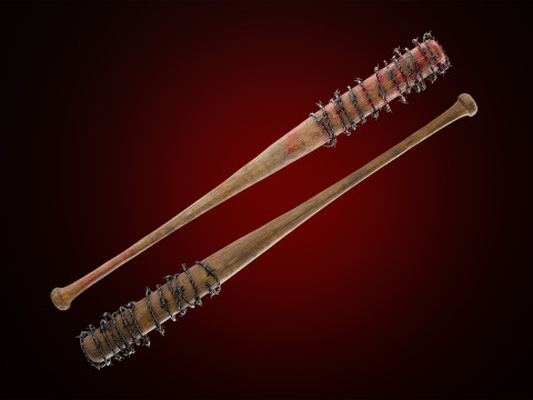 Lucille Baseball Bat - Game Ready PBR Low-poly Modelo 3D
