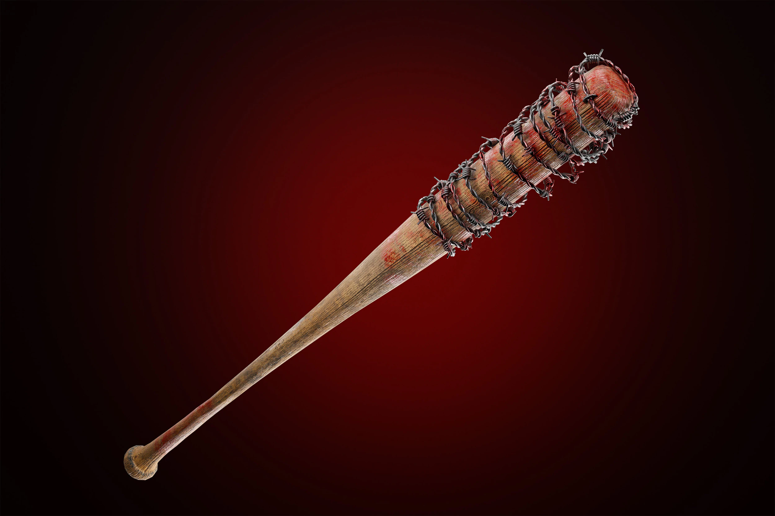 Lucille Baseball Bat - Game Ready PBR Low-poly 3D Model .c4d .max .obj .3ds .fbx .stl .blend 
