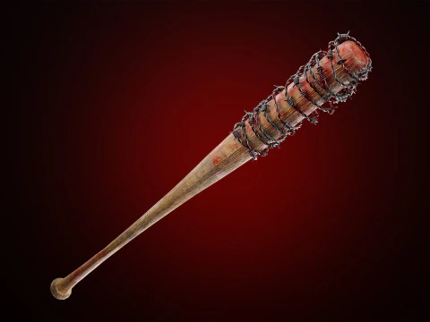 Lucille Beyzbol Sopası - Oyuna Hazır PBR D&uuml;ş&uuml;k Poli 3D Model