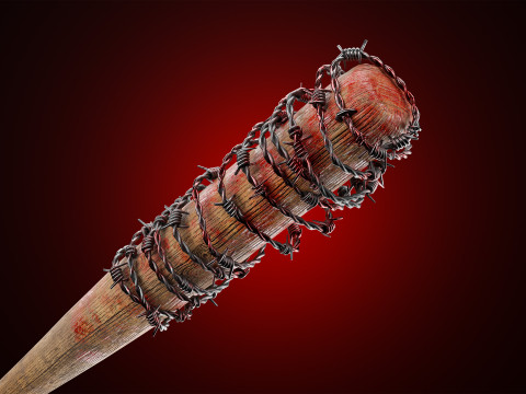 Lucille Baseball Bat - Game Ready PBR Low-poly Modelo 3D