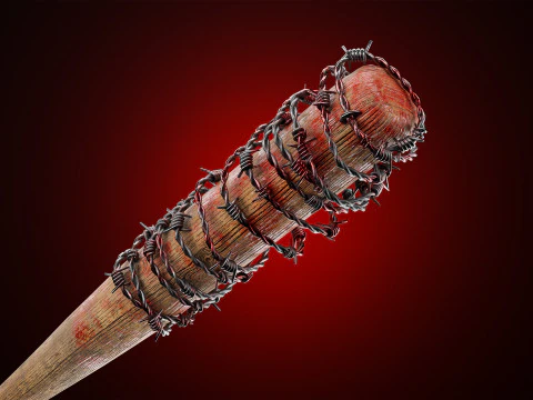 Lucille Baseball Bat - Game Ready PBR Low-poly 3D Model