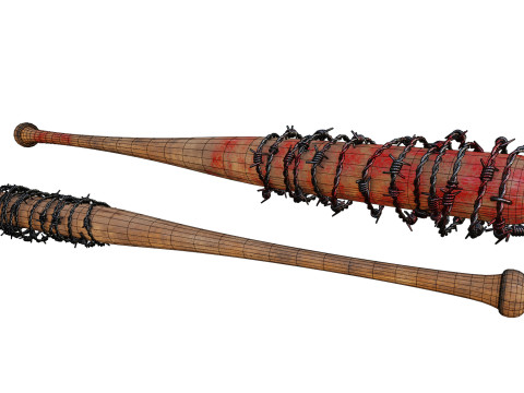 Lucille Baseball Bat - Game Ready PBR Low-poly Modelo 3D
