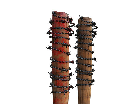 Lucille Baseball Bat - Game Ready PBR Low-poly Modelo 3D