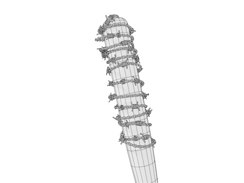 Lucille Baseball Bat - Game Ready PBR Low-poly Modelo 3D