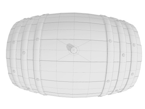 Wine barrel PBR Low-poly Modello 3D