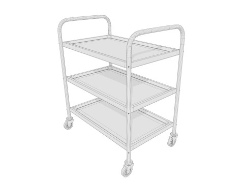 MedicalLab Cart - Game Ready PBR 3D Model