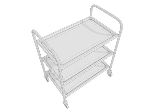 MedicalLab Cart - Game Ready PBR 3D Model