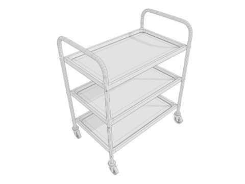 MedicalLab Cart - Game Ready PBR 3D Model
