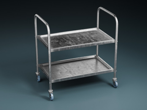 MedicalLab Cart 02 - Game Ready PBR 3D Model