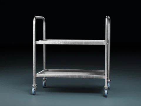 MedicalLab Cart 02 - Game Ready PBR 3D Model