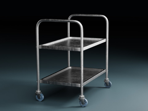 MedicalLab Cart 02 - Game Ready PBR Modelo 3D