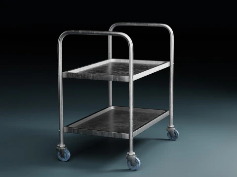 MedicalLab Cart 02 - Game Ready PBR 3D Model