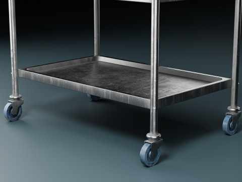 MedicalLab Cart 02 - Game Ready PBR Modelo 3D