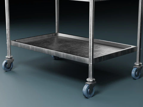 MedicalLab Cart 02 - Game Ready PBR 3D Model