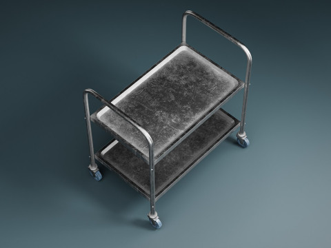 MedicalLab Cart 02 - Game Ready PBR Modelo 3D