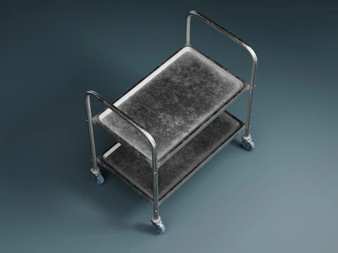 MedicalLab Cart 02 - Game Ready PBR 3D Model
