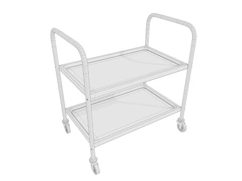 MedicalLab Cart 02 - Game Ready PBR 3D Model
