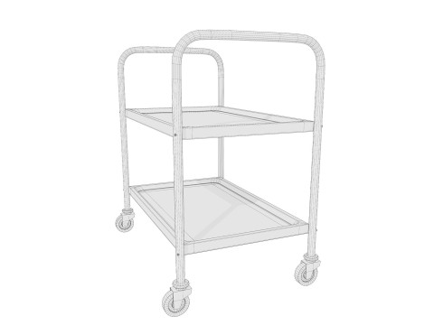 MedicalLab Cart 02 - Game Ready PBR Modelo 3D