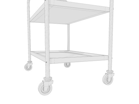 MedicalLab Cart 02 - Game Ready PBR Modelo 3D