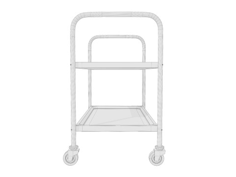 MedicalLab Cart 02 - Game Ready PBR Modelo 3D