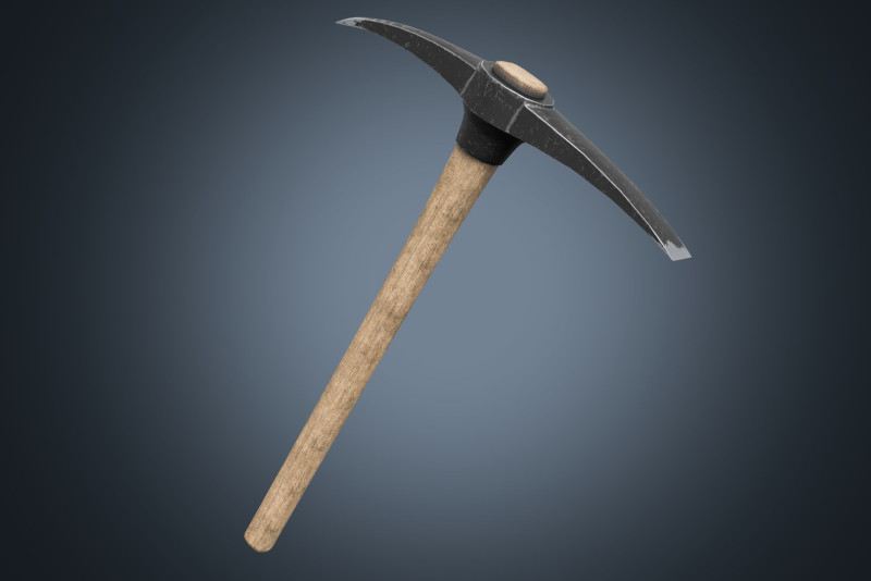 Pickaxe PBR Game Ready 3Dモデル .c4d .max .obj .3ds .fbx .stl .blend 