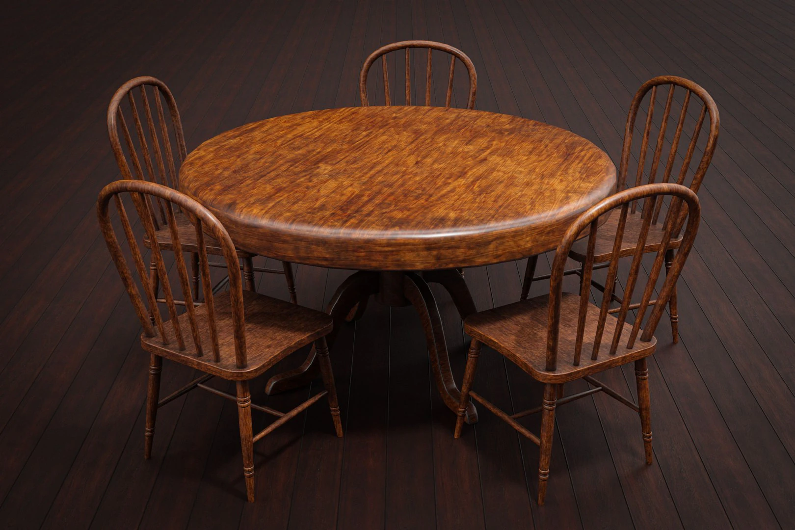 Table and chairs 3D Model .c4d .max .obj .3ds .fbx .stl .blend 
