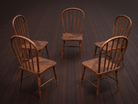 Table and chairs 3D Модель
