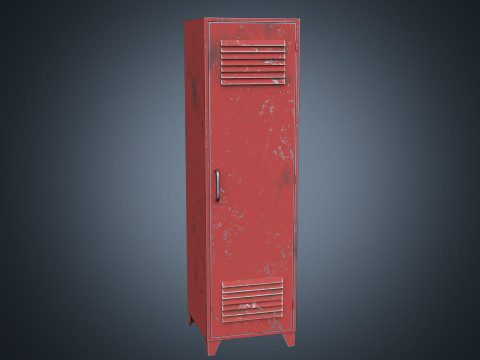 Lockers PBR Model 3D