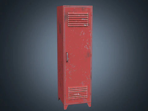 Lockers PBR 3D Model
