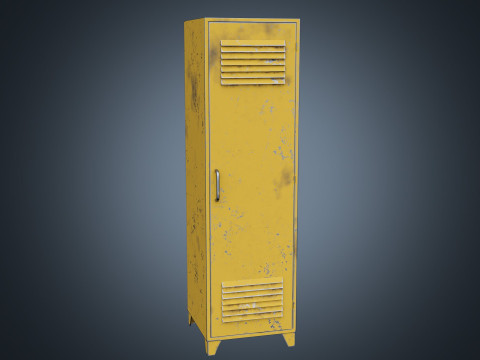 Lockers PBR Model 3D