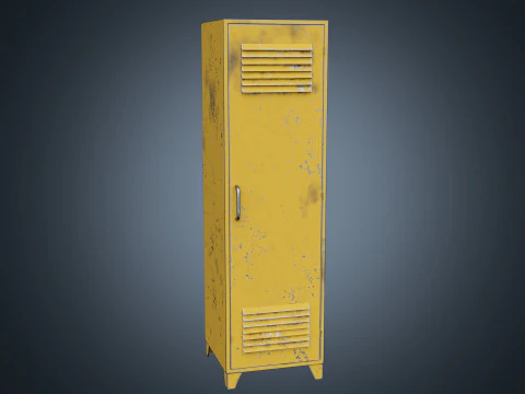 Lockers PBR 3D Model