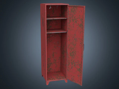 Lockers PBR 3D Model