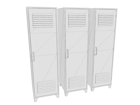 Lockers PBR 3D Model