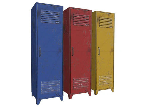 Lockers PBR 3D Model