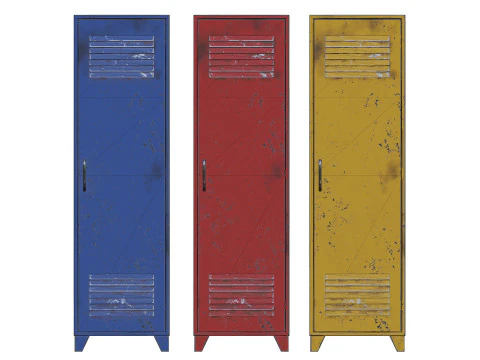 Lockers PBR 3D Model