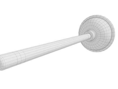 Plunger toilet brush PBR low-poly Model 3D