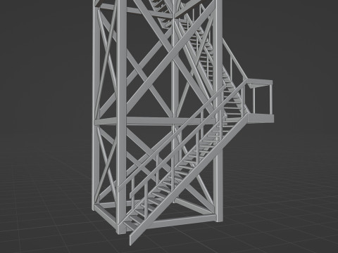 Lookout tower PBR Low-poly 3Dモデル