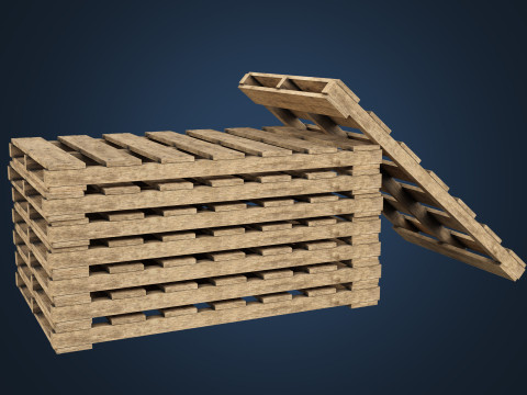 Wooden Pallet 3D Модель