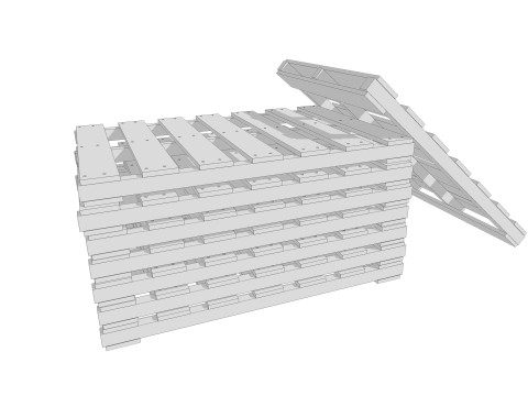 Wooden Pallet 3D Модель