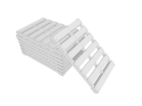 Wooden Pallet 3D Модель