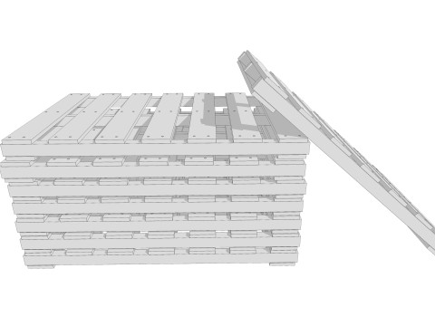 Wooden Pallet 3D Модель