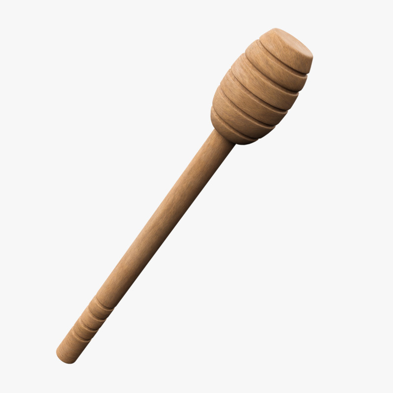 Honey Dipper Stick 3D Model .c4d .max .obj .3ds .fbx .stl .blend 