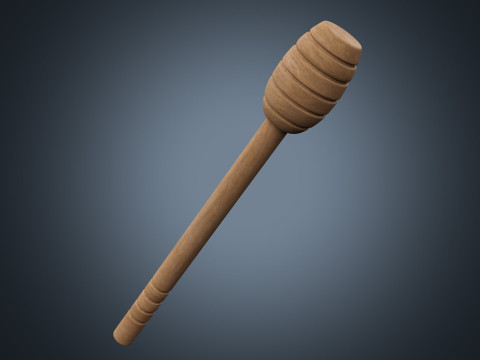 Honey Dipper Stick 3D Model