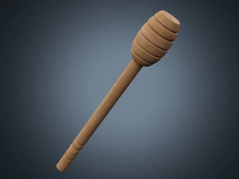 Honey Dipper Stick 3D Model