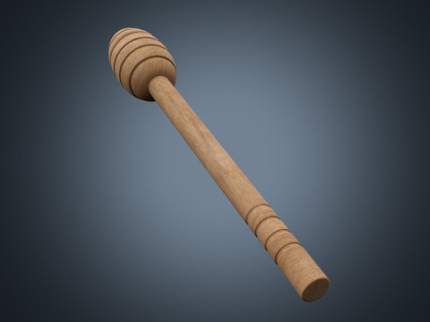 Honey Dipper Stick 3D Model