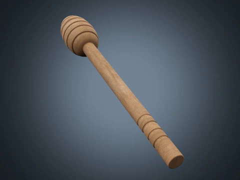Honey Dipper Stick 3D Model